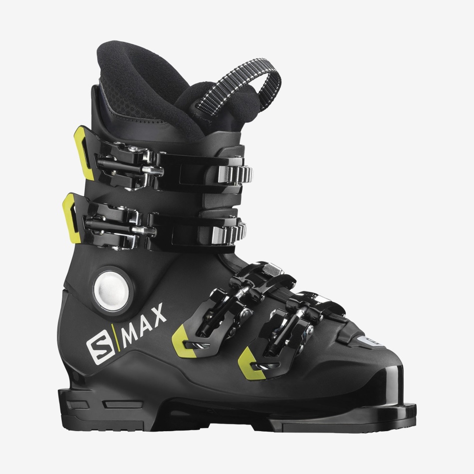junior_kids_on_piste_boots_s_max_60_rt_black_acid_green.jpg Junior-Kids' On-Piste Boots S/Max 60 Rt Black-Acid Green - Image 1