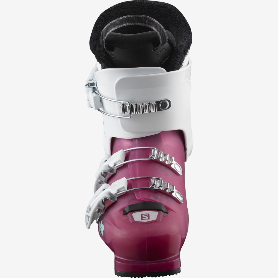 Junior-Kids' On-Piste Boots T3 Rt Girly Rose Violet Translucent-White - Image 6