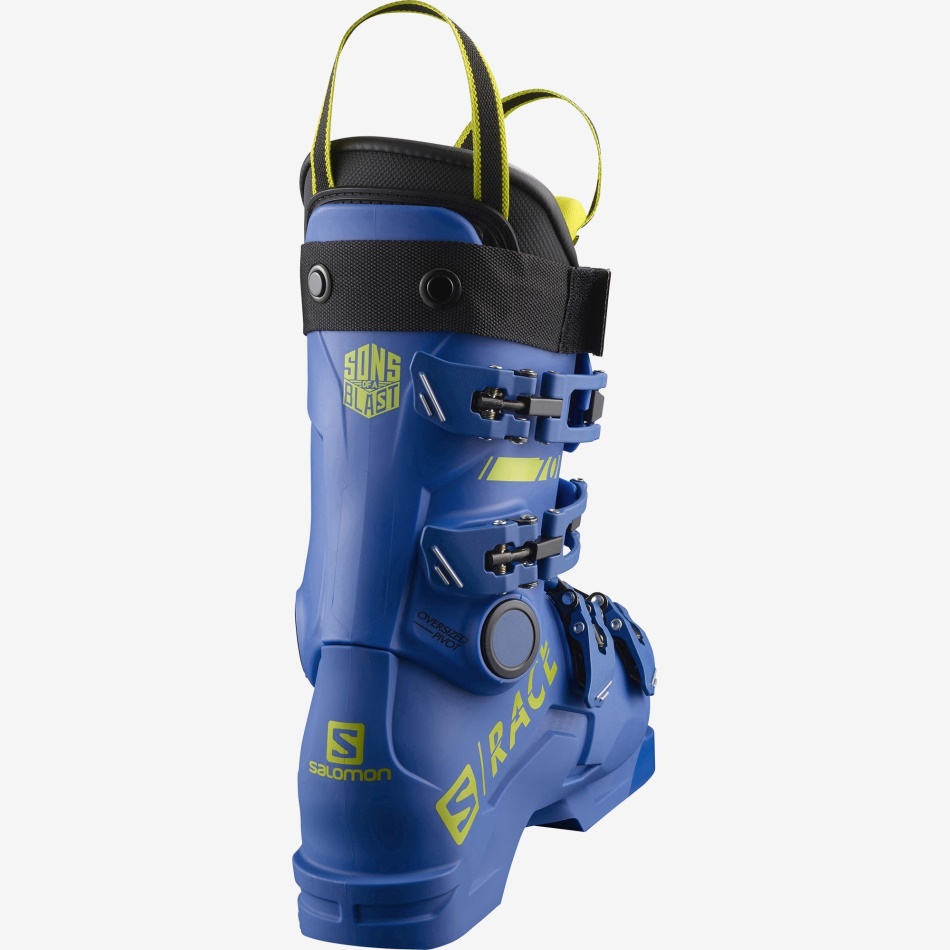 Junior-Kids' Racing Boots S/Race 70 Race Blue-Acid Green-Black - Image 2