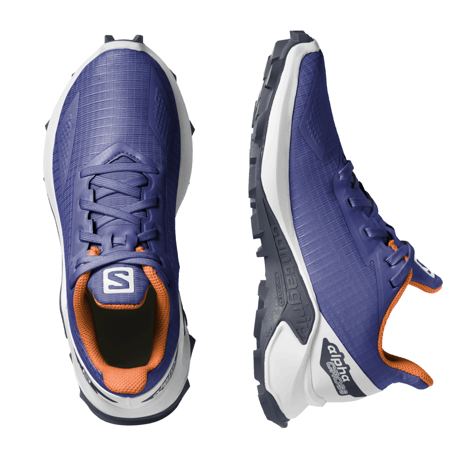 Junior-Kids' Shoes Alphacross Blast Blue-White-Vibrant Orange - Image 5