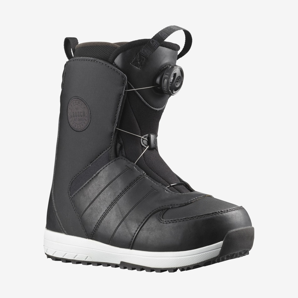 junior_kids_snowboard_boots_launch_boa_jr_black.jpg Junior-Kids' Snowboard Boots Launch Boa Jr Black - Image 1