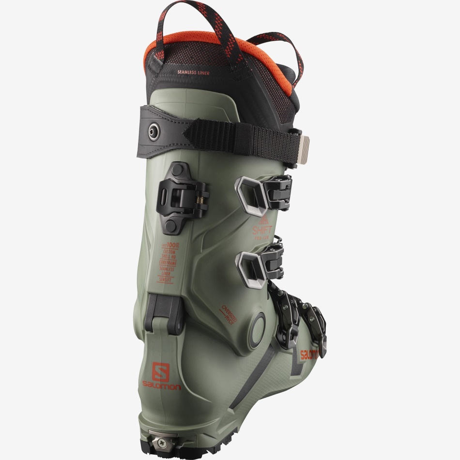 Men's Freeride Boots Shift Pro 130 At Oil Green-Black-Orange - Image 2