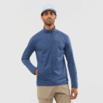 Men's Full Zip Midlayer Jacket Essential Lightwarm Dark Denim