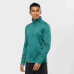 Men's Full Zip Midlayer Jacket Essential Lightwarm Heather Pacific-Heather