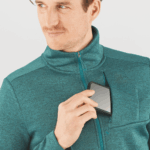 Men's Full Zip Midlayer Jacket Essential Lightwarm Heather Pacific-Heather - Image 3
