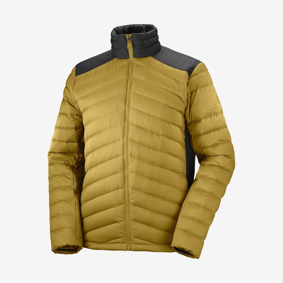 mens_full_zip_midlayer_jacket_essential_xwarm_down_cumin_black.jpg Men's Full Zip Midlayer Jacket Essential Xwarm Down Cumin-Black - Image 1