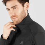Men's Half Zip Midlayer Essential Lightwarm Black - Image 4