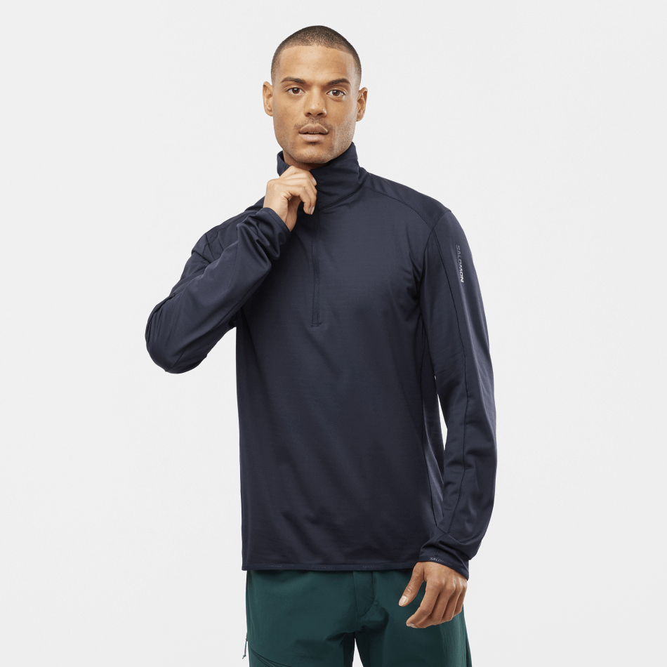 mens_half_zip_midlayer_essential_lightwarm_night_sky.png Men's Half Zip Midlayer Essential Lightwarm Night Sky - Image 1