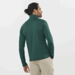 Men's Half Zip Midlayer Essential Lightwarm Ponderosa Pine - Image 2