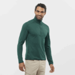 Men's Half Zip Midlayer Essential Lightwarm Ponderosa Pine