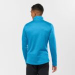 Men's Half Zip Midlayer Essential Lightwarm Seamless Barrier Reef-Heather - Image 3