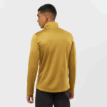 Men's Half Zip Midlayer Essential Lightwarm Seamless Cumin-Heather - Image 2