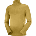 Men's Half Zip Midlayer Essential Lightwarm Seamless Cumin-Heather - Image 3