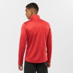 Men's Half Zip Midlayer Essential Lightwarm Seamless Goji Berry-Heather - Image 3