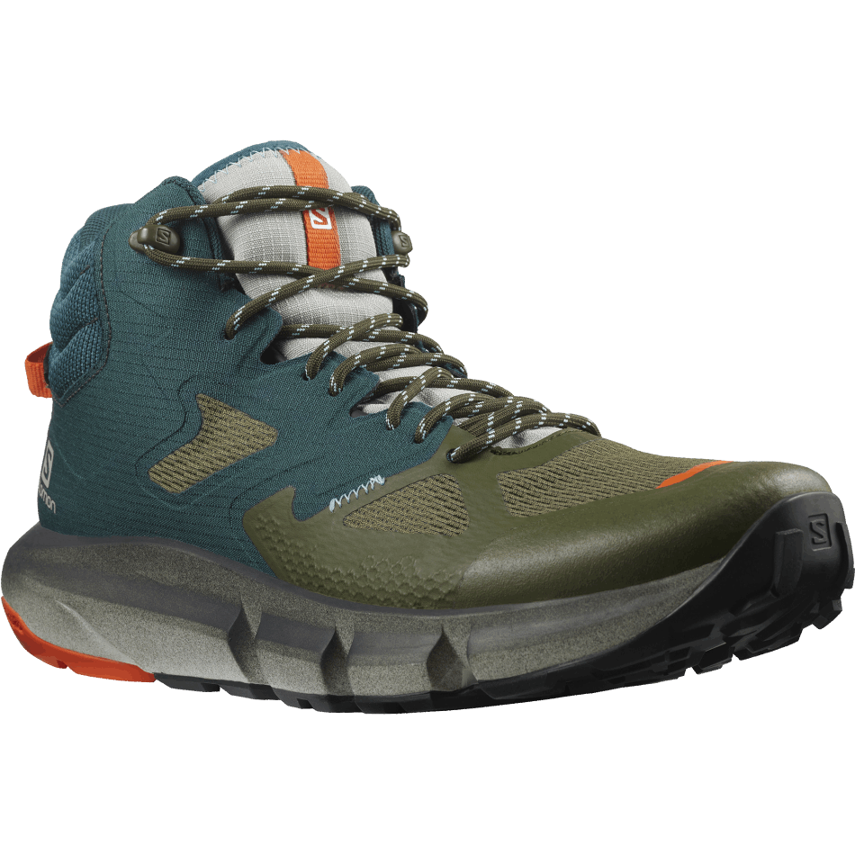 Men's Hiking Boots Predict Hike Mid Gore-Tex Pine-Red Orange - Image 2