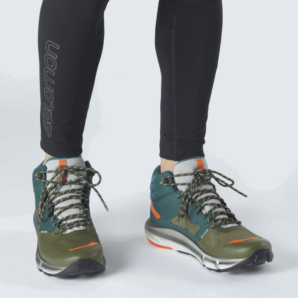 Men's Hiking Boots Predict Hike Mid Gore-Tex Pine-Red Orange - Image 7