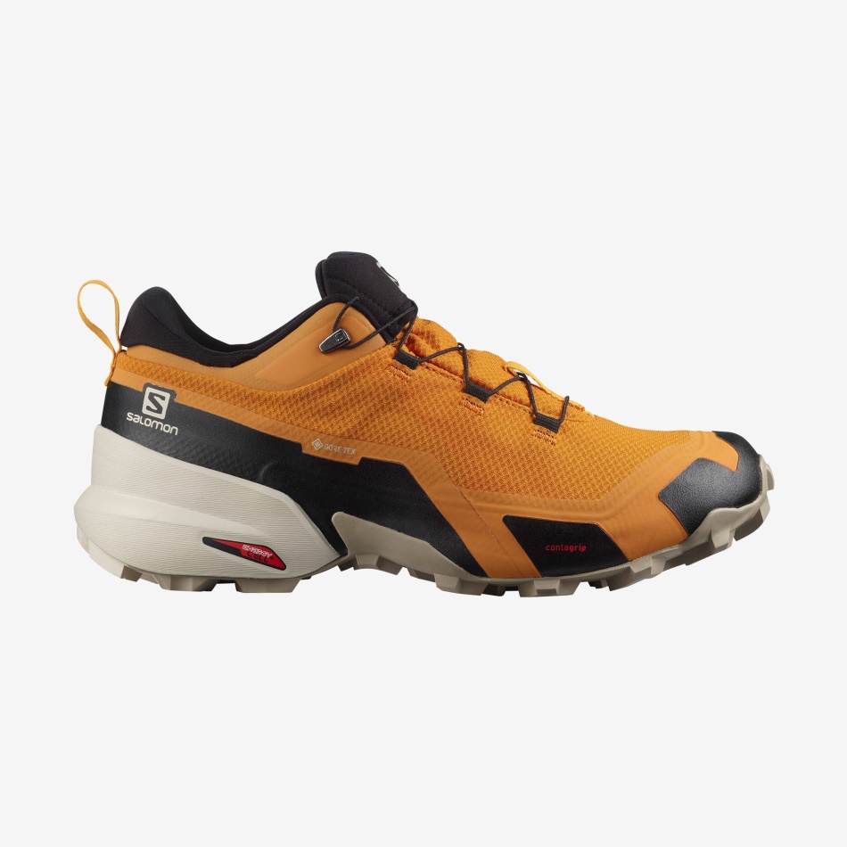 Men's Hiking Shoes Cross Hike Gore-Tex Golden-Vintage Khaki-Saffron - Image 1