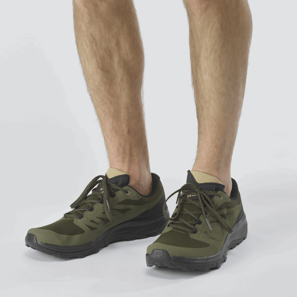 Men's Hiking Shoes Outline Gore-Tex Burnt Olive-Black-Safari - Image 9
