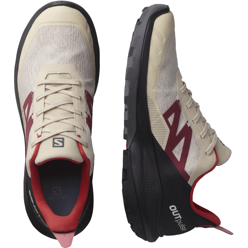 Men's Hiking Shoes Outpulse Gore-Tex Bleached Sand-Black-Poppy Red - Image 6