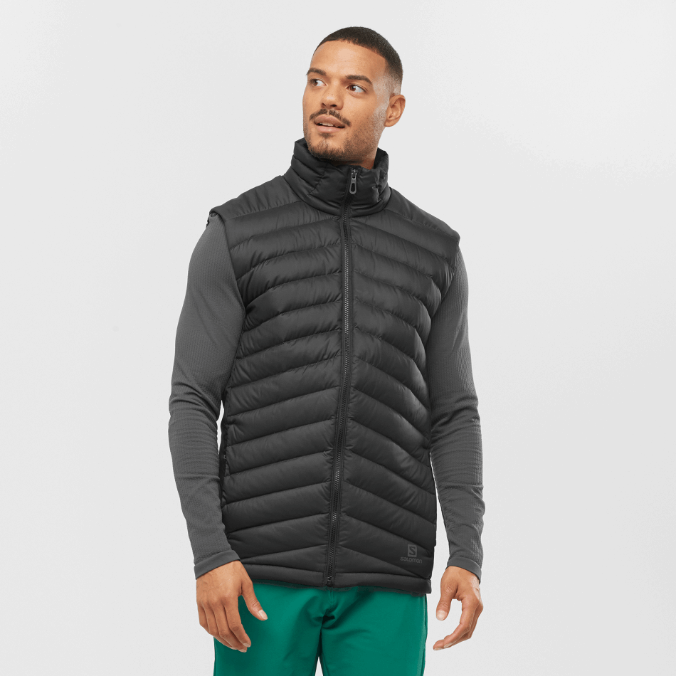 mens_hooded_down_jacket_essential_xwarm_down_black.png Men's Hooded Down Jacket Essential Xwarm Down Black - Image 1