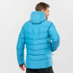Men's Insulated Hooded Jacket Snowshelter Barrier Reef-Blue-Heather - Image 3