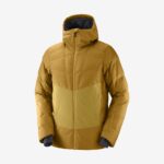 Men's Insulated Hooded Jacket Snowshelter Bronze Brown-Cumin-Heather