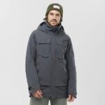 Men's Insulated Hooded Jacket Stance Cargo Black-Heather - Image 2