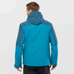 Men's Insulated Hooded Jacket Untracked Blue-Barrier Reef-Heather - Image 2