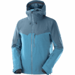 Men's Insulated Hooded Jacket Untracked Blue-Barrier Reef-Heather - Image 8
