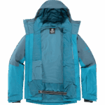 Men's Insulated Hooded Jacket Untracked Blue-Barrier Reef-Heather - Image 9