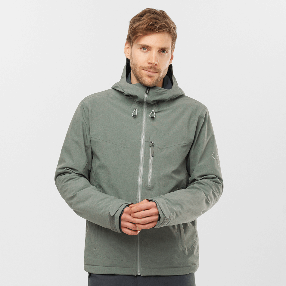 mens_insulated_hooded_jacket_untracked_sedona_sage_iron_heather.png Men's Insulated Hooded Jacket Untracked Sedona Sage-Iron-Heather - Image 1