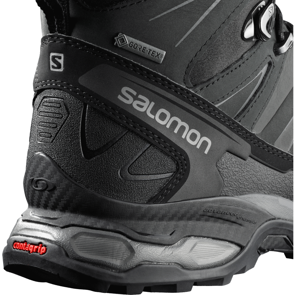 Men's Leather Hiking Boots X Ultra Trek Gore-Tex Black-Magnet - Image 6