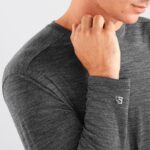 Men's Long Sleeve T-Shirt Outlife Merino Blend Black - Image 4