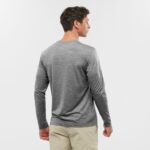 Men's Long Sleeve T-Shirt Outlife Merino Blend Medium Grey - Image 3