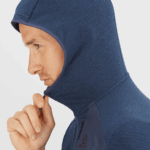 Men's Midlayer Jacket With Hood Essential Lightwarm Hooded Mood Indigo - Image 4