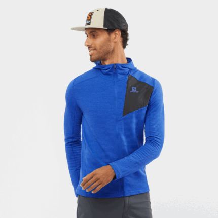 Men's Midlayer Jacket With Hood Essential Lightwarm Hooded Nautical Blue-Black