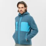 Men's Midlayer Jacket With Hood Essential Warm Teddy Mallard Blue - Image 2