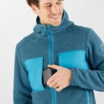 Men's Midlayer Jacket With Hood Essential Warm Teddy Mallard Blue - Image 5