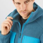 Men's Midlayer Jacket With Hood Essential Warm Teddy Mallard Blue - Image 6