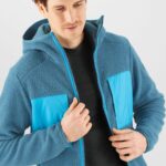 Men's Midlayer Jacket With Hood Essential Warm Teddy Mallard Blue - Image 7