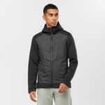 Men's Midlayer Jacket With Hood Essential Xwarm Hybrid Black-Heather - Image 2