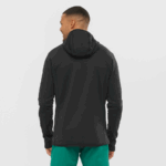 Men's Midlayer Jacket With Hood Outline Warm Hybrid Black - Image 2