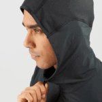 Men's Midlayer Jacket With Hood Outline Warm Hybrid Black - Image 3