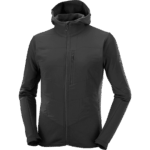 Men's Midlayer Jacket With Hood Outline Warm Hybrid Black - Image 6