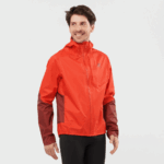 Men's Shell Jacket Bonatti Waterproof Fiery Red-Cabernet