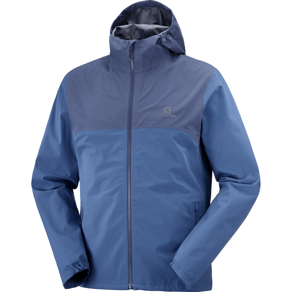 Men's Shell Jacket Essential Waterproof 2.5L Dark Denim-Mood Indigo - Image 8