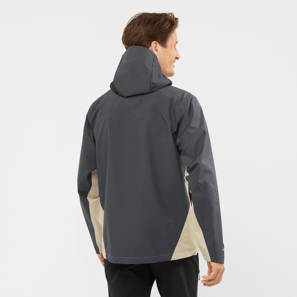Men's Shell Jacket Outline Gore-Tex 2.5 Layers Plaza Taupe-Ebony - Image 2