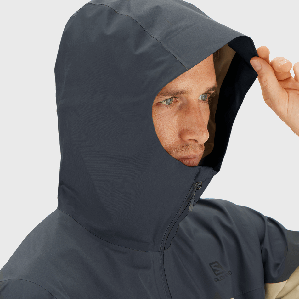 Men's Shell Jacket Outline Gore-Tex 2.5 Layers Plaza Taupe-Ebony - Image 3