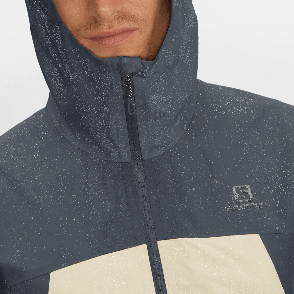Men's Shell Jacket Outline Gore-Tex 2.5 Layers Plaza Taupe-Ebony - Image 7