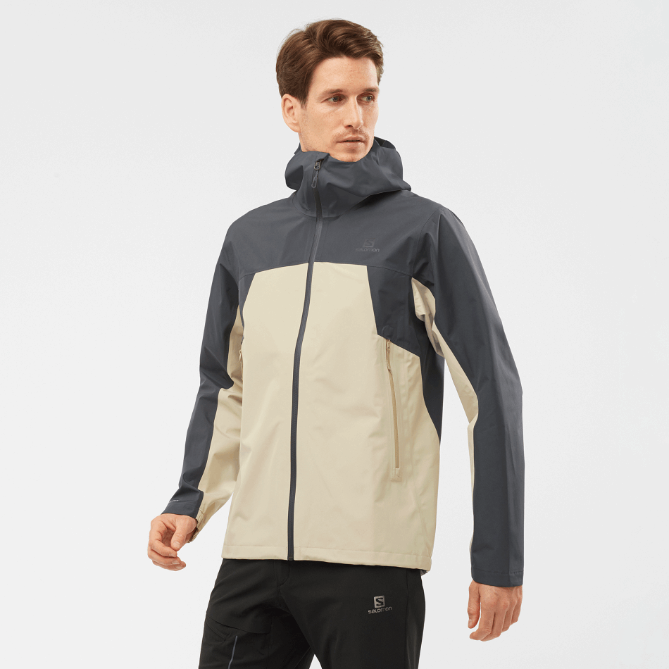 Men's Shell Jacket Outline Gore-Tex 2.5 Layers Plaza Taupe-Ebony - Image 1